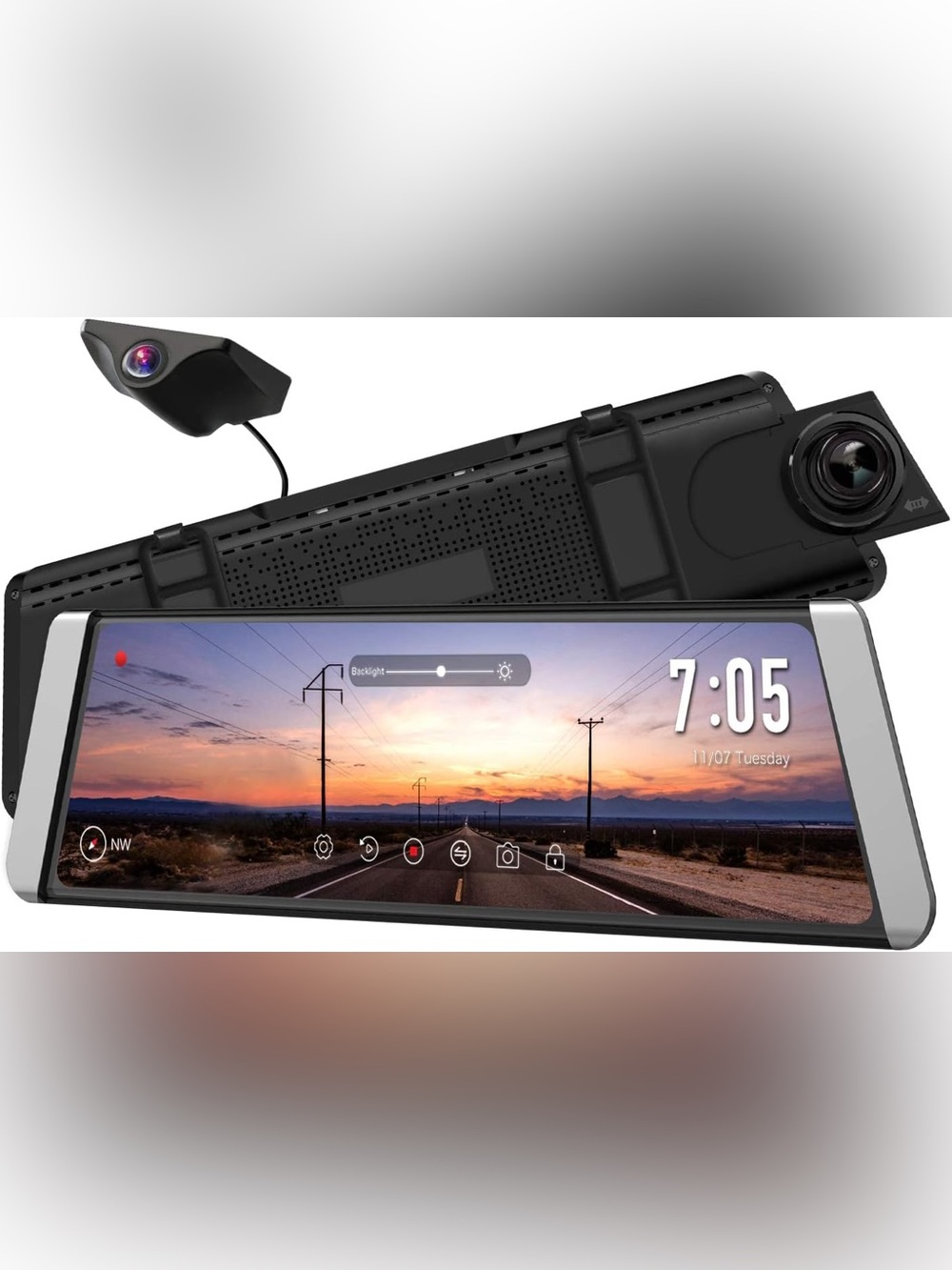 AUTO-VOX X1 Mirror Dash Cam Backup Camera 9.88" Full Touch Screen